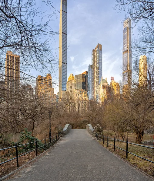 Gapstow Bridge Central Park Late Winter Early Spring — Stock Photo, Image