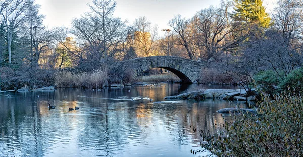 Gapstow Bridge Central Park — Stock Photo, Image