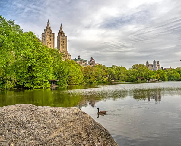 Aan Het Meer Central Park New York City Manhattan — Stockfoto