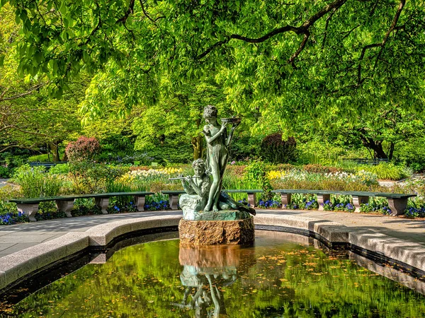 Conservatory Garden Formal Garden Northeastern Corner Central Park New York — Stock Photo, Image