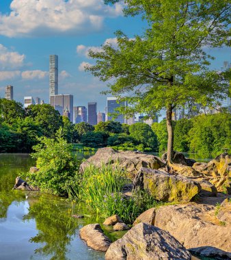 Central Park 'taki gölde, New York City, Manhattan