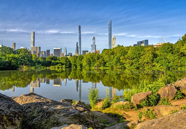 Lago Central Park Nueva York Manhattan — Foto de Stock