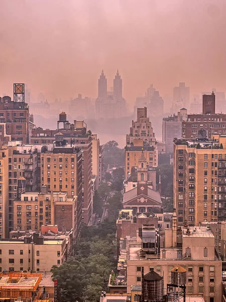New York Après Fumée Des Incendies Dessus Canada — Photo