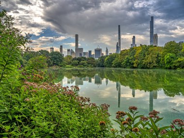 Central Park 'taki gölde, New York City, Manhattan