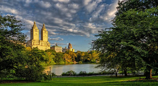 Lago Central Park Nova Iorque Manhattan — Fotografia de Stock