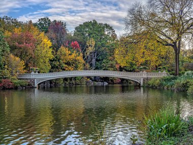 Pruva köprüsü, Central Park, New York Sonbahar sonu - sabahın erken saatleri