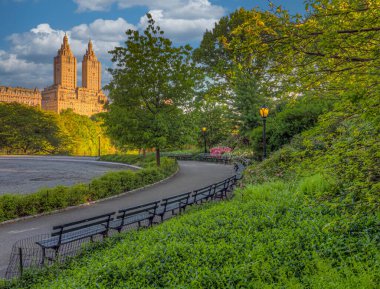 Central Park 'ta bahar, New York City, sabahın erken saatlerinde