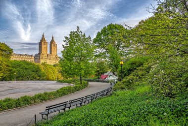 Central Park 'ta bahar, New York City, sabahın erken saatlerinde