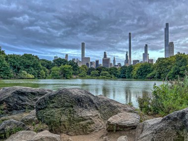 Central Park 'taki gölde, New York City, Manhattan