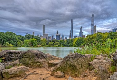 Central Park 'taki gölde, New York City, Manhattan