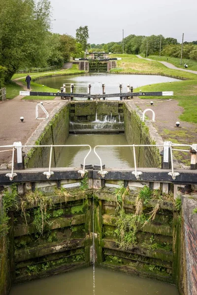 Northamptonshire Reino Unido Mayo 2022 Serie Esclusas Canal Gran Canal — Foto de Stock