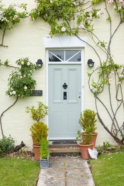 Buckinghamshire Regno Unito Giugno 2022 Green Front Door English House — Foto Stock