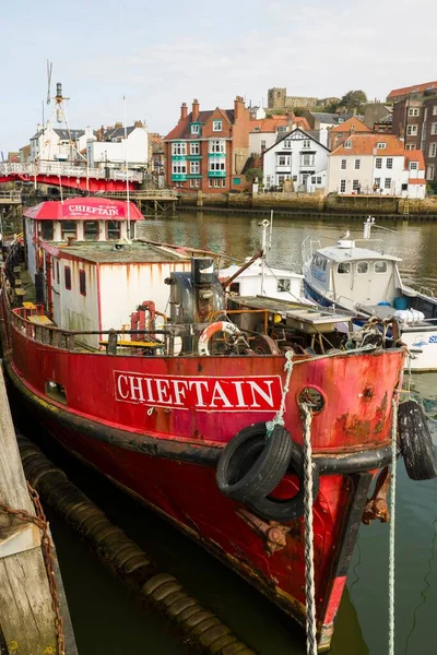 Whitby Großbritannien September 2022 Altes Fischerboot Chieftain Whitby Harbour North — Stockfoto