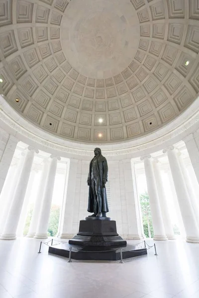 Thomas Jefferson Amerikai Elnök Szobra Jefferson Memorial Emlékműben Washington Usa — Stock Fotó