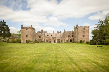 Lake District, UK - April 23, 2024. Exterior of Muncaster Castle, Lake District, Cumbria, UK clipart