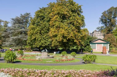 Harrogate, UK - September 17, 2024. Valley Gardens in summer, Harrogate, North Yorkshire, UK clipart