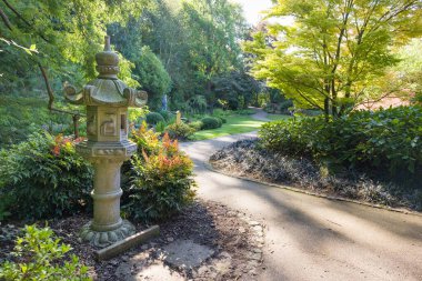 Harrogate, UK - September 17, 2024. Japanese garden in Valley Gardens, Harrogate, North Yorkshire, UK clipart