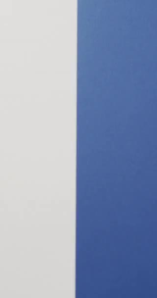 Vertical Video Blue Ribbon Moustache White Blue Background Health Prevention — Stock Video