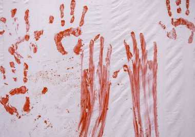 Detail of terrifying Halloween decoration, fear and scares