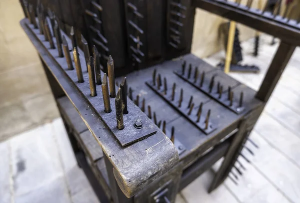 Hřebíky Hřebíky Židle Nástroj Mučení Inkvizice — Stock fotografie