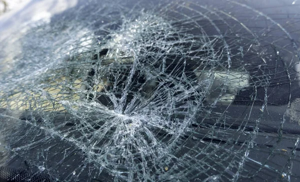 Törött Autóüveg Baleset Esetén Közúti Biztonság Vezetés Stock Fotó