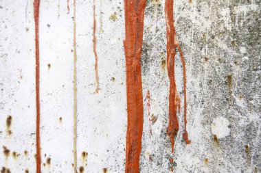 Kırmızı boyalı beton duvar, inşaat ve mimari