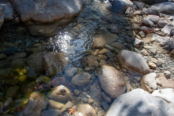 Yazın vadi boyunca yol boyunca dağların manzarası. Yunanistan Dağları 'ndaki bir vadi olan Gorge' un manzarası, dünyanın en derin vadilerinden biri olan dağların yamaçlarında uzanıyor..