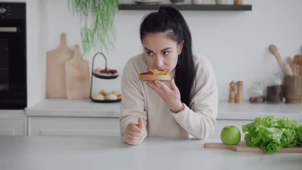 Acrylamide Veya Sağlıklı Beslenme Sağlıklı Sağlıksız Diyet Yapma Kavramı Metin — Stok video