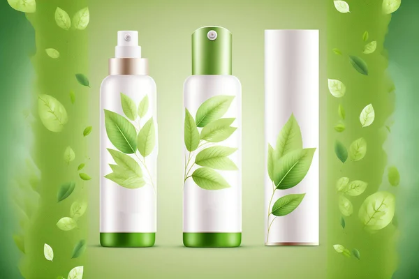 Banner of natural skin care products. Layout of cosmetics based on natural ingredients with space for copying on white background. Skin care at home. Self-care.
