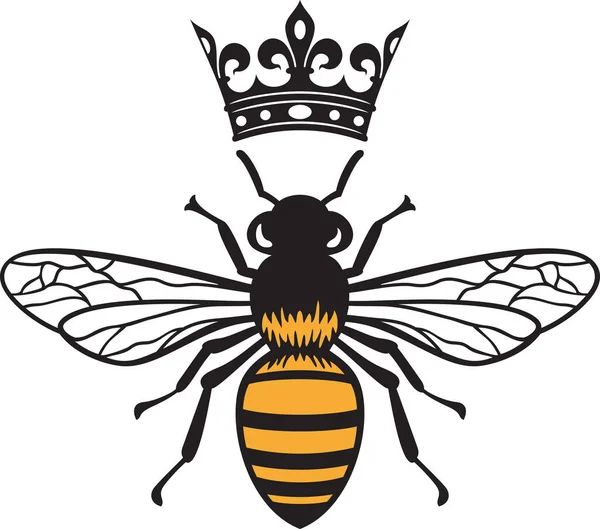 Bee Queen Färg Vektor Illustration Royaltyfria illustrationer