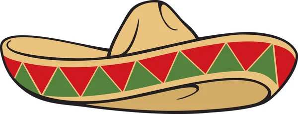 Sombrero Mexican Hat Color Vector Illustration — Stock Vector