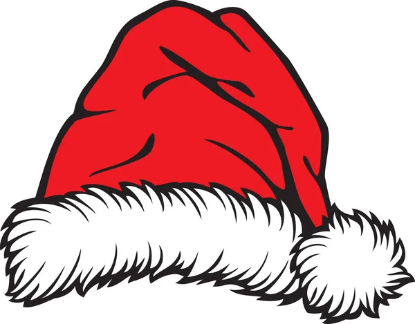 Santa Sombrero Diseño Navidad Ilustración Vectorial — Vector de stock