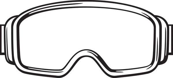 Skidglasögon Med Vintersportglasögon Vektor Illustration — Stock vektor