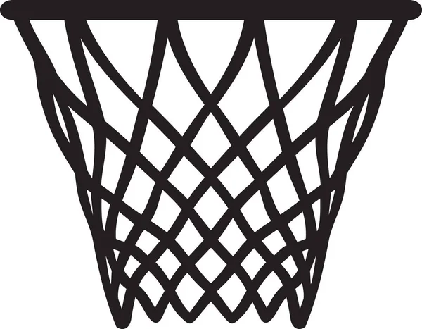 バスケットボールのフープ黒と白 ベクターイラスト — ストックベクタ