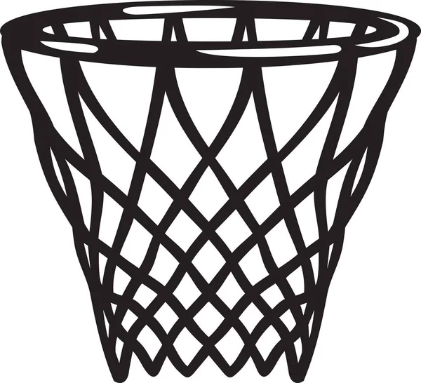 Баскетбольное Кольцо Черно Белое Векторная Иллюстрация — стоковый вектор