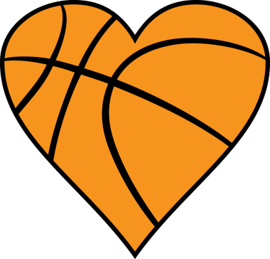 Şeffaf arkaplanda Basketbol Kalbi PNG resmi