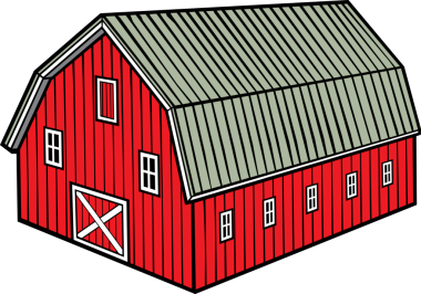 Şeffaf arkaplanda Red Barn çiftlik evi PNG resmi