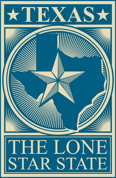 Teksas, Lone Star State vintage tasarımı PNG resmi şeffaf arkaplanda izole edildi