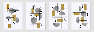 Yaratıcı minimalist el yapımı, suluboya lekeli ve el çizimi karalama çemberli soyut sanat arkaplanı. Duvar dekorasyonu, kartpostal, poster veya broşür için tasarım.