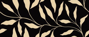 Soyut sanat klasik renkleri tropikal çizgi sanatı geriye pürüzsüz bir arka plan vektörü bırakır. Yapraklı duvar kağıdı tasarımı ve karalama çizimi doğrusal yaprak. Klasik botanik çiçek desenli.