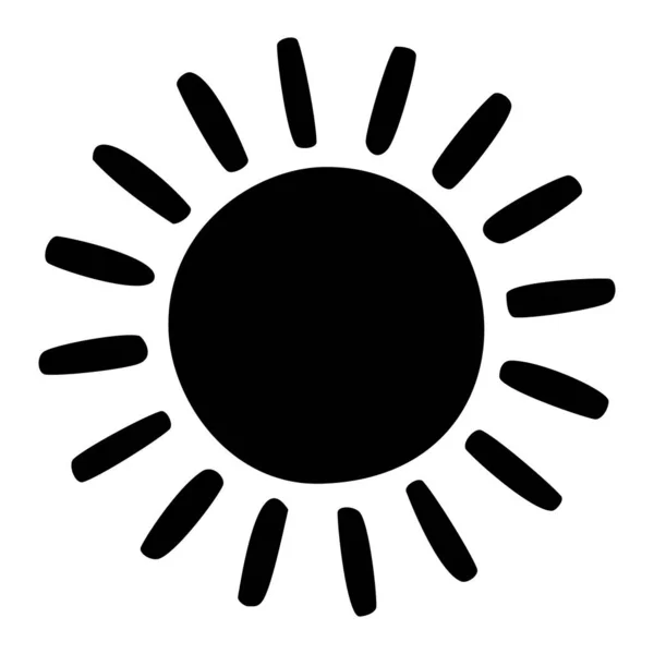 Clipart Icône Soleil Design Plat Vectoriel Étoile Solaire Utiliser Comme — Image vectorielle