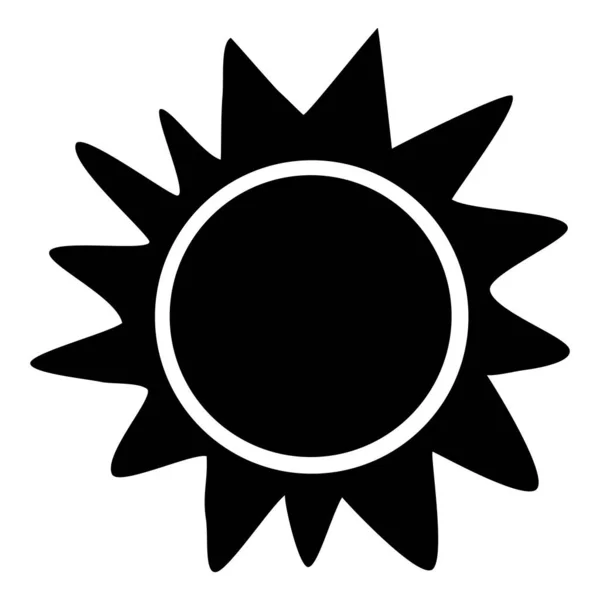 아이콘의 디자인 로고나 날씨의 아이콘으로 사용되는 태양의 — 스톡 벡터
