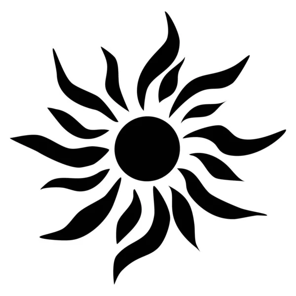 Sun Icon Clipart Vector Flat Design Sun Star Use Logo — Stock Vector
