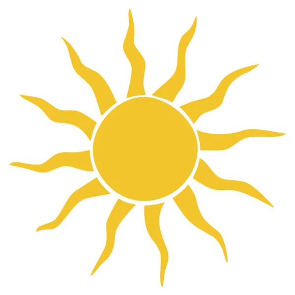 Klipart Ikony Slunce Vektorová Plochá Konstrukce Sluneční Hvězda Pro Použití — Stockový vektor