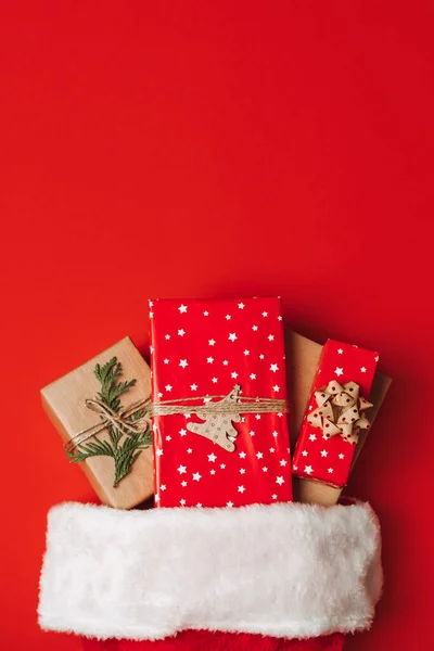 Wrapping Christmas Gifts Recycled Paper Rustic Style Xmas Gift Boxes Stock  Photo by ©Irrmago 238357236