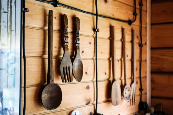 stock image Proper grounding for electrical wiring in wooden house. Grounding is critical to ensure safety in electrical wiring. Retro wiring in a wooden house