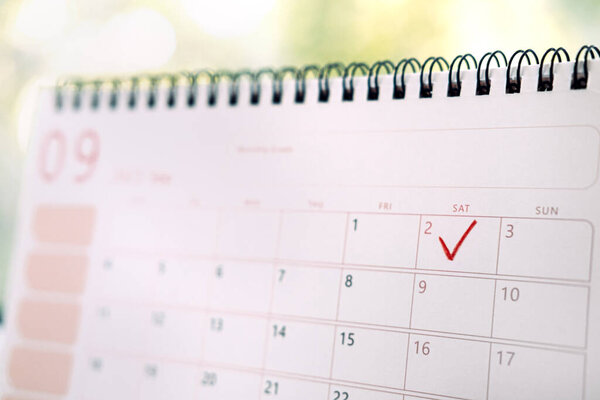 Jour Rajustement Calendrier Septembre Bureau Septembre 2023 Calendrier Avec Date — Photo