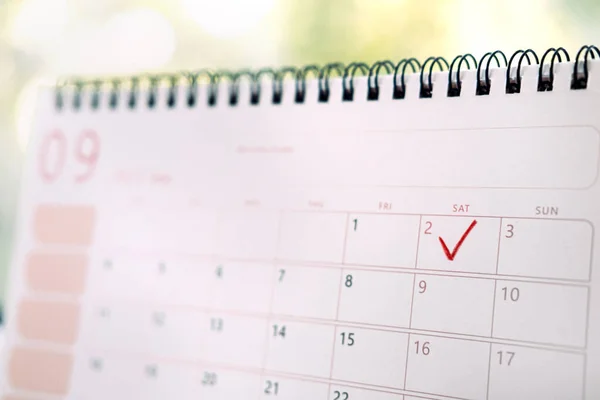 Tag Der Kalenderanpassung September Schreibtisch September 2023 Kalender Mit Markiertem Stockbild