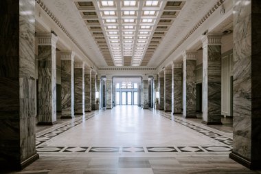 Varşova PkiN iç mekanları, Büyük mermer koridor Kültür ve Bilim Sarayı, Varşova, Polonya