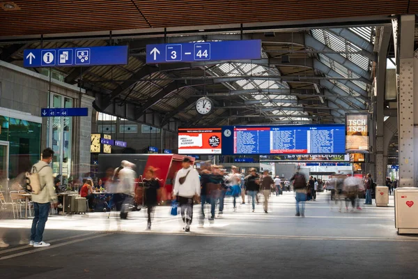 Trein Schema Weergave Zürich Treinstation 2023 — Stockfoto